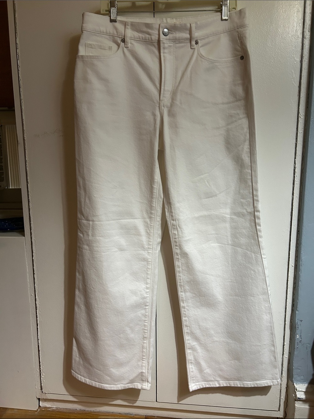 LOFT Rivete Women’s White Wide-Leg Jeans NWT